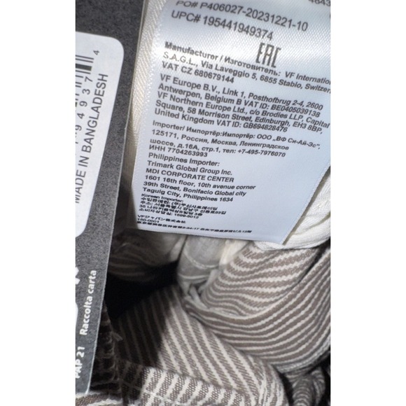 Dickies Garyville Hickory Woven Twill Stripe Brown Carpenter Pants Men 34x30 - Picture 5 of 8